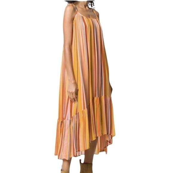 All Saints Paola Stripe Midi Shift Dress Women’s 6 - Picture 3 of 13